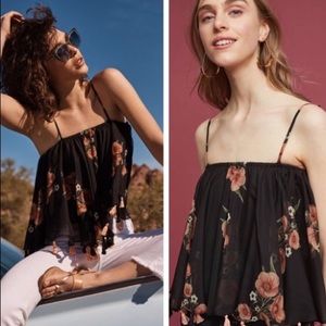 Anthropologie - Carolina K - Floral Tassel Tank